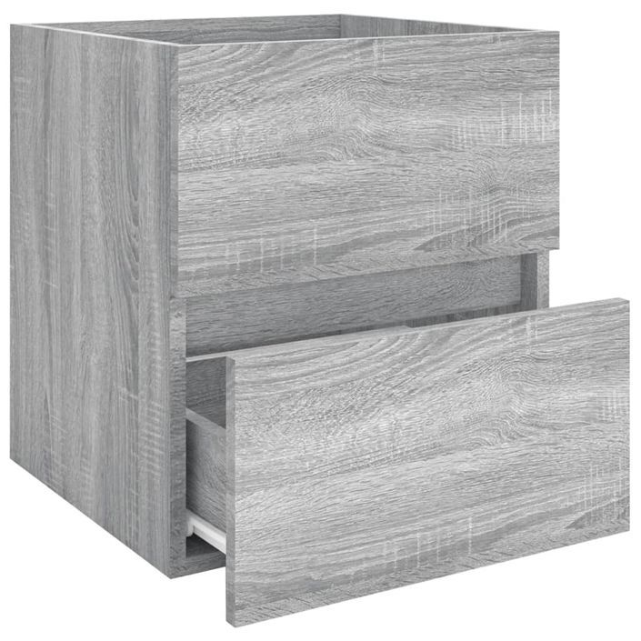 Armoire de lavabo Sonoma gris 41x38,5x45 cm Bois d'ingénierie - Photo n°4