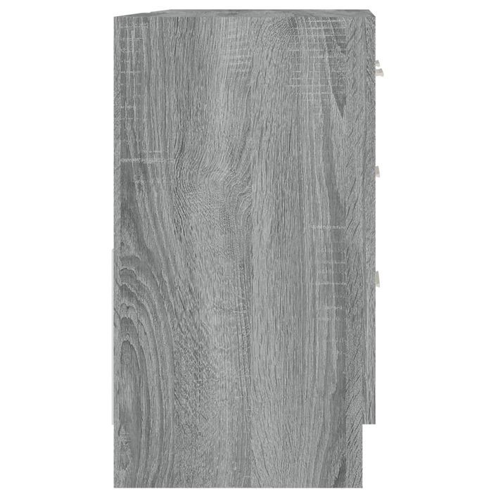 Armoire de lavabo Sonoma gris 63x30x54 cm Bois d'ingénierie - Photo n°4