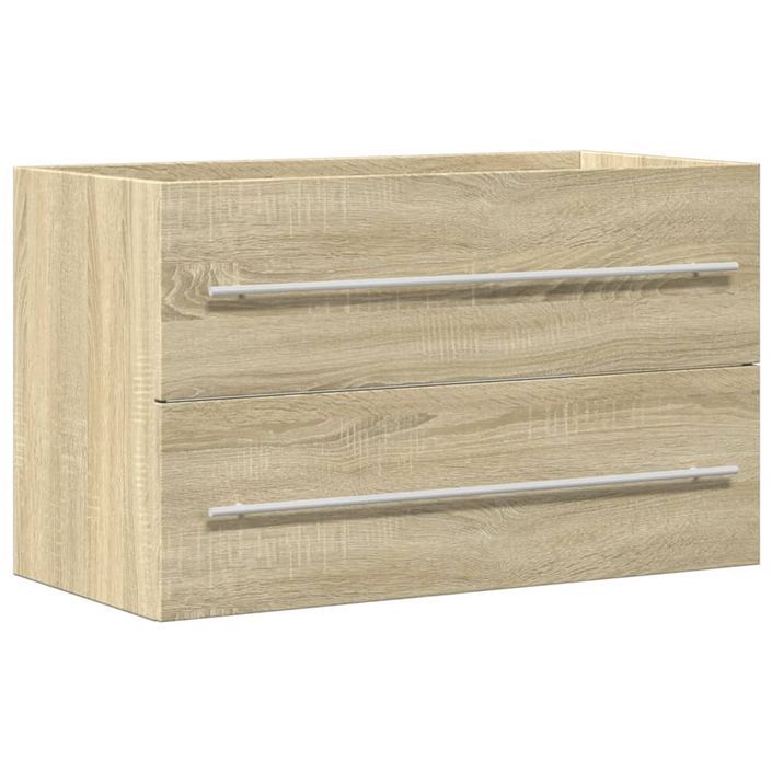 Armoire de lavabo vieux bois 80x38,5x48 cm bois d'ingénierie - Photo n°2