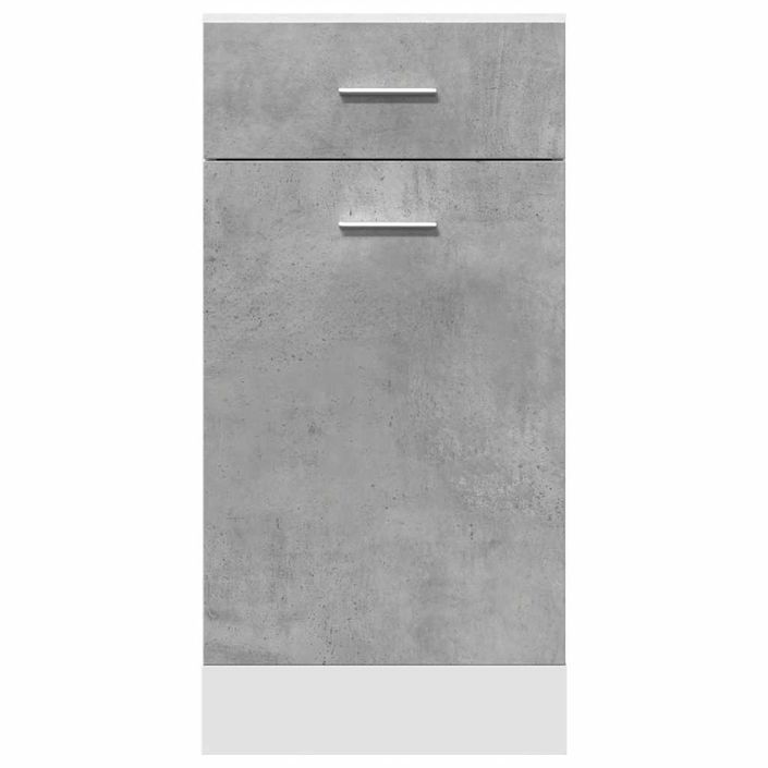 Armoire de plancher à tiroir Gris béton 40x46x81,5 cm - Photo n°4