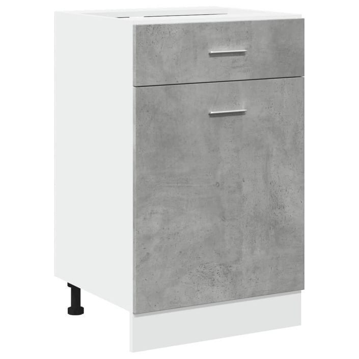 Armoire de plancher à tiroir Gris béton 50x46x81,5 cm - Photo n°2