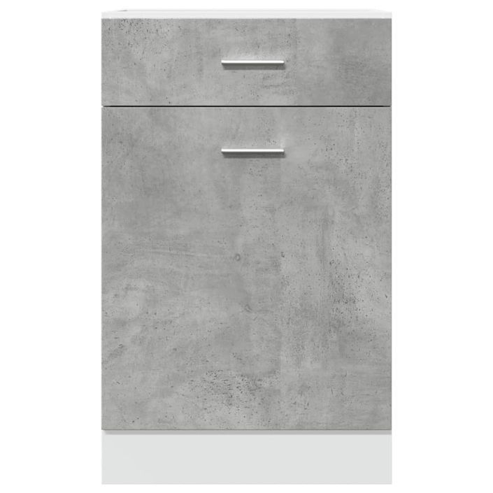 Armoire de plancher à tiroir Gris béton 50x46x81,5 cm - Photo n°4