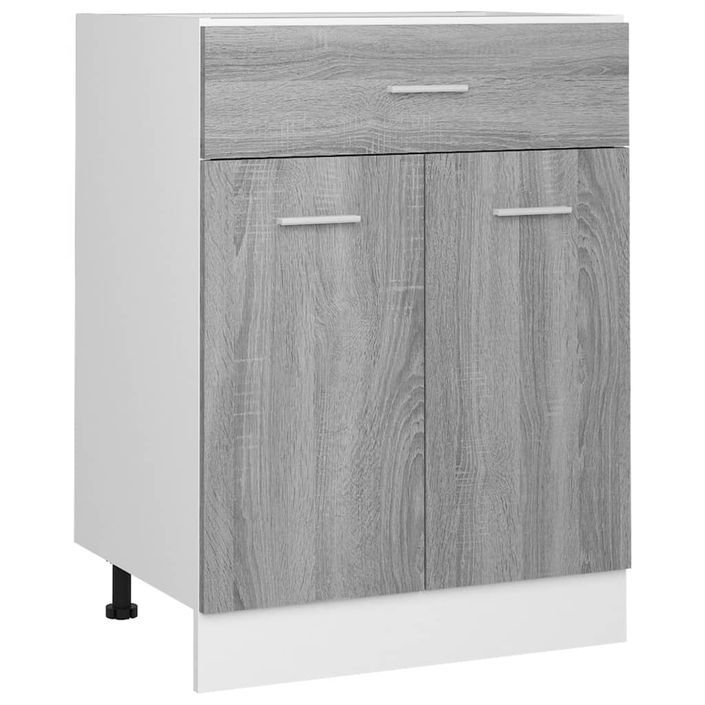 Armoire de plancher à tiroir Sonoma gris 60x46x81,5 cm - Photo n°2