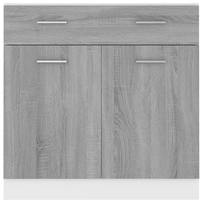 Armoire de plancher à tiroir Sonoma gris 80x46x81,5 cm - Photo n°5