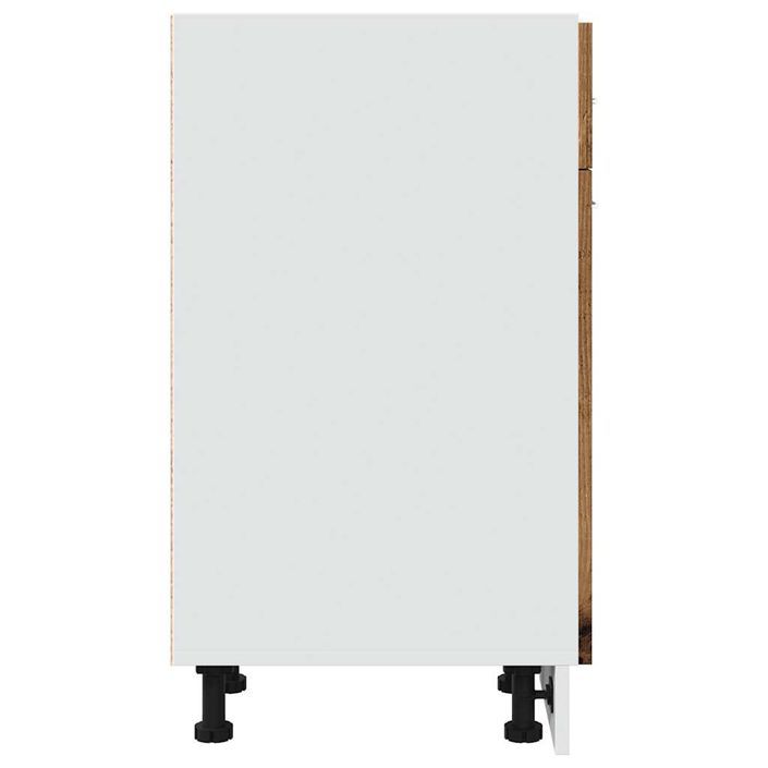 Armoire de plancher à tiroir vieux bois 30x46x81,5 cm - Photo n°5