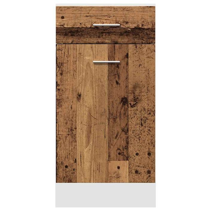 Armoire de plancher à tiroir vieux bois 40x46x81,5 cm - Photo n°4