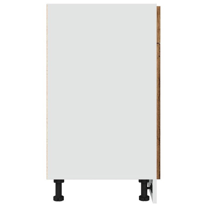 Armoire de plancher à tiroir vieux bois 50x46x81,5 cm - Photo n°5