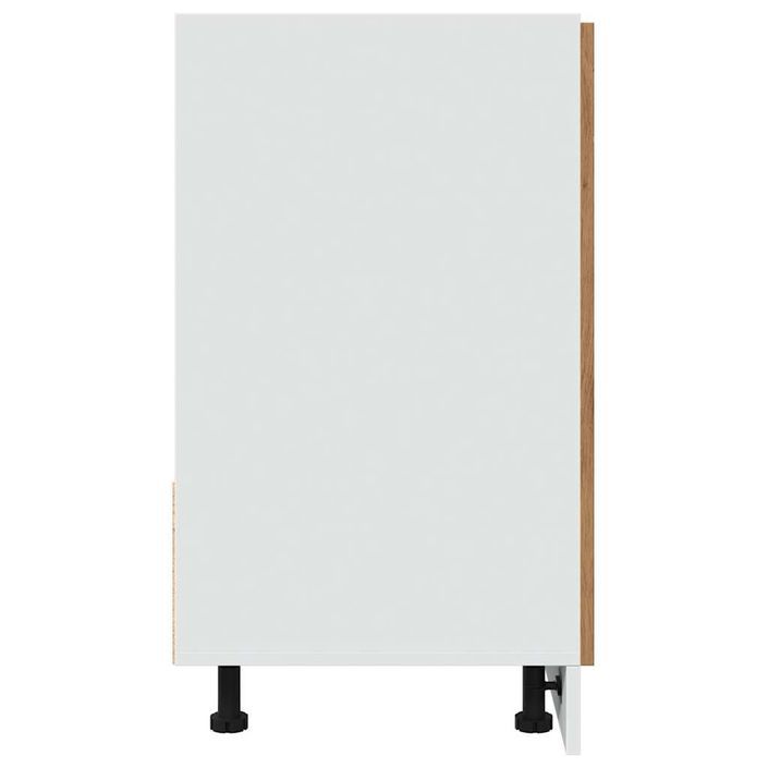 Armoire de plancher d'évier chêne artisanal 80x46x81,5 cm - Photo n°6