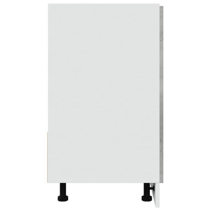 Armoire de plancher d'évier gris béton 80x46x81,5 cm - Photo n°6