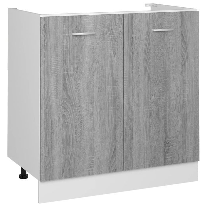 Armoire de plancher d'évier Sonoma gris 80x46x81,5 cm - Photo n°2