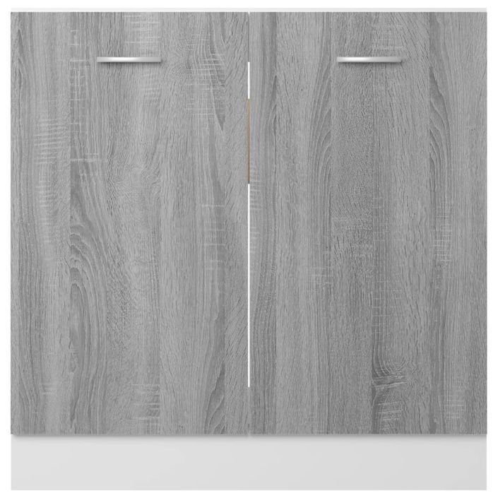 Armoire de plancher d'évier Sonoma gris 80x46x81,5 cm - Photo n°5