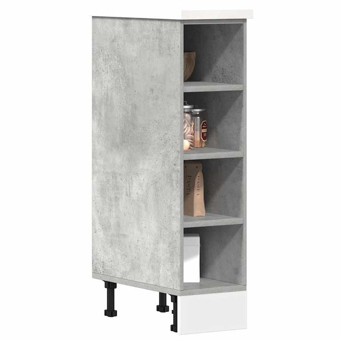 Armoire de plancher gris béton 20x44,5x81,5cm bois d’ingénierie - Photo n°1