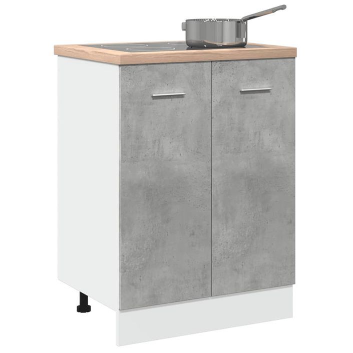 Armoire de plancher Gris béton 60x46x81,5 cm - Photo n°1