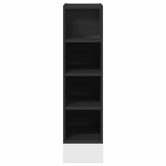 Armoire de plancher noir 20x44,5x81,5 cm bois d'ingénierie - Photo n°4