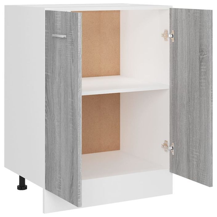 Armoire de plancher Sonoma gris 60x46x81,5 cm Bois d'ingénierie - Photo n°7