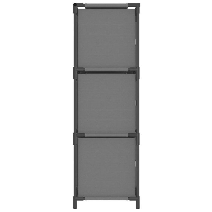 Armoire de rangement 3 tiroirs en tissu Gris 34x34x101 cm Acier - Photo n°4