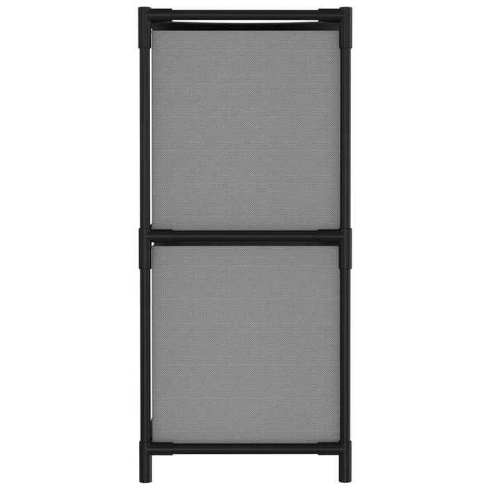 Armoire de rangement 4 paniers en tissu Gris 63x30x71 cm Acier - Photo n°4