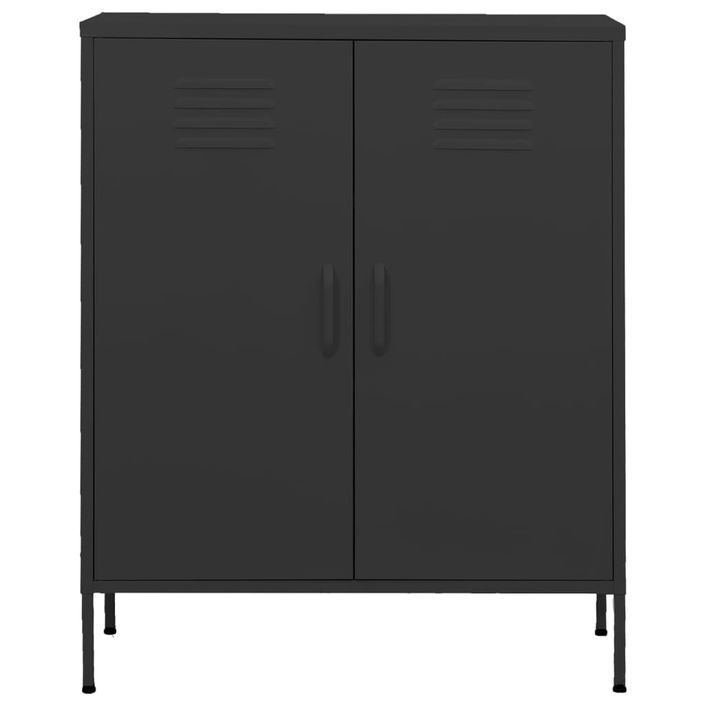 Armoire de rangement Anthracite 80x35x101,5 cm Acier 3 - Photo n°5