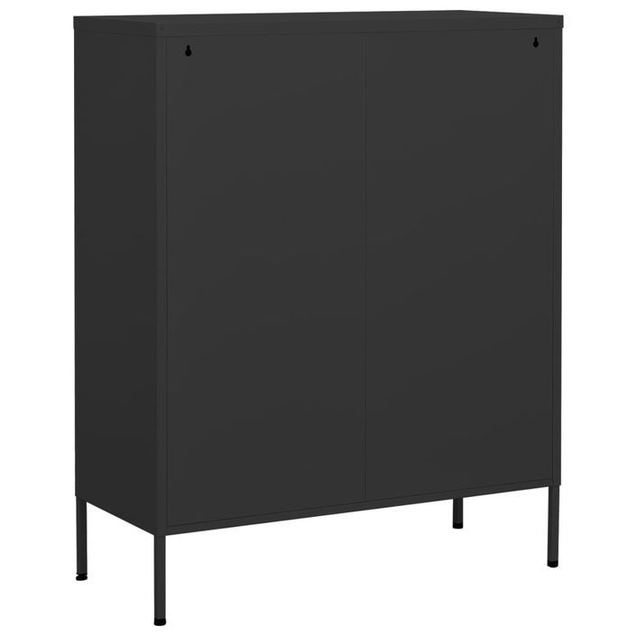 Armoire de rangement Anthracite 80x35x101,5 cm Acier 3 - Photo n°7