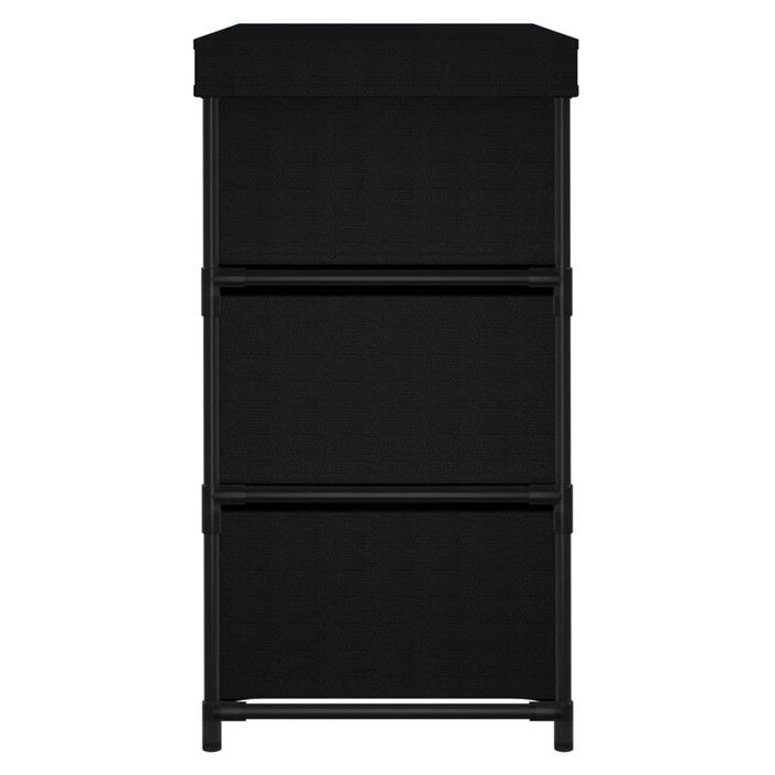 Armoire de rangement avec 6 tiroirs 55x29x55 cm Noir Acier - Photo n°4