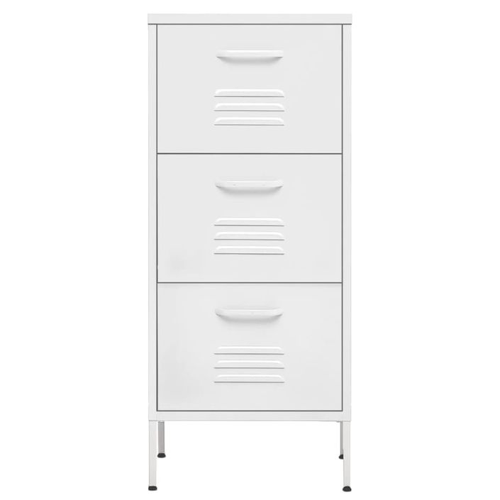 Armoire de rangement Blanc 42,5x35x101,5 cm Acier - Photo n°3