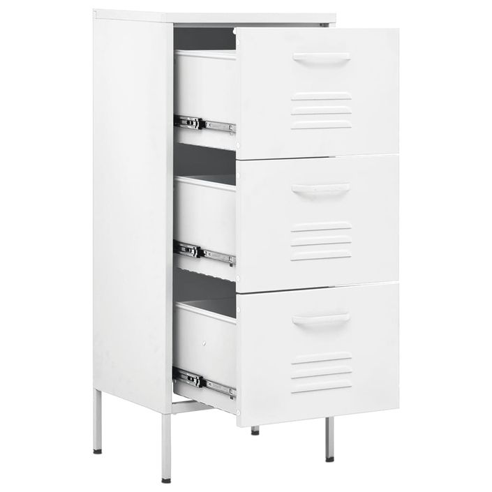 Armoire de rangement Blanc 42,5x35x101,5 cm Acier - Photo n°6