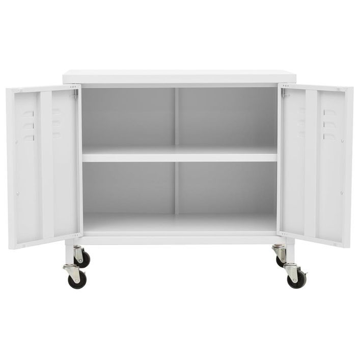 Armoire de rangement Blanc 60x35x56 cm Acier - Photo n°6