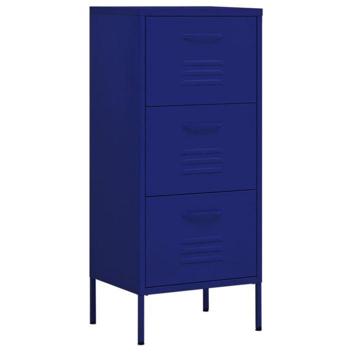 Armoire de rangement Bleu marine 42,5x35x101,5 cm Acier - Photo n°2