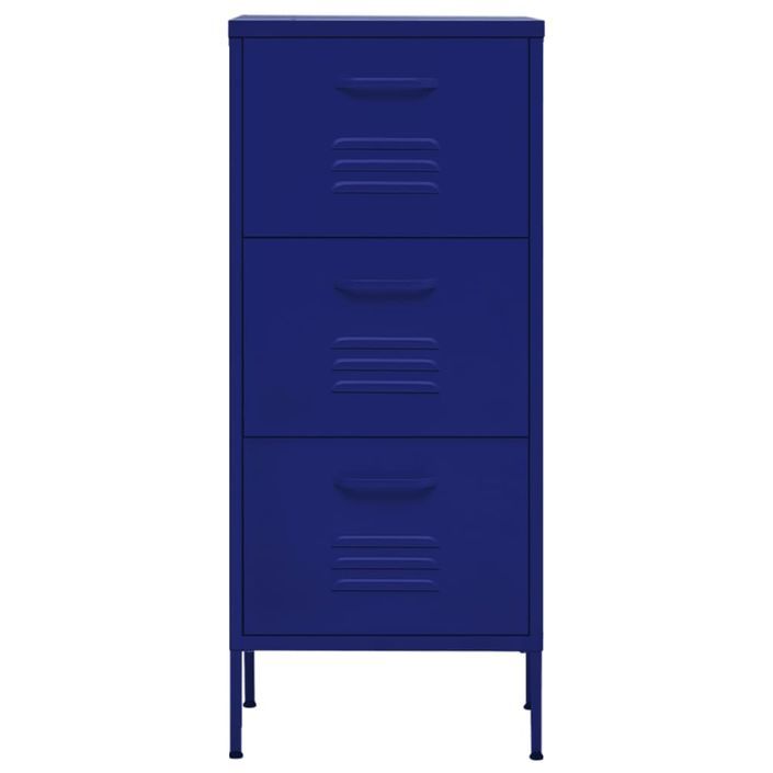 Armoire de rangement Bleu marine 42,5x35x101,5 cm Acier - Photo n°3