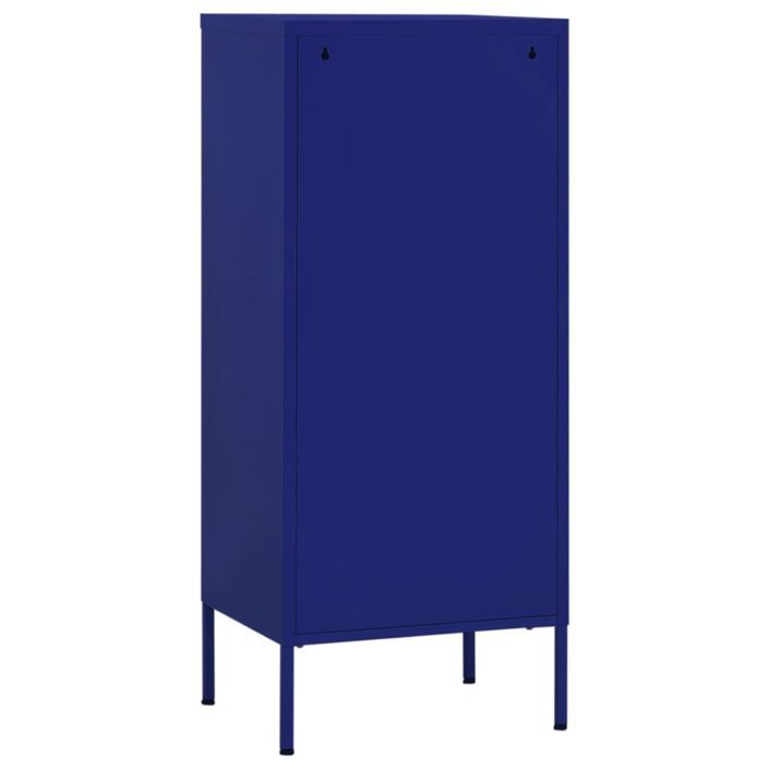 Armoire de rangement Bleu marine 42,5x35x101,5 cm Acier - Photo n°5