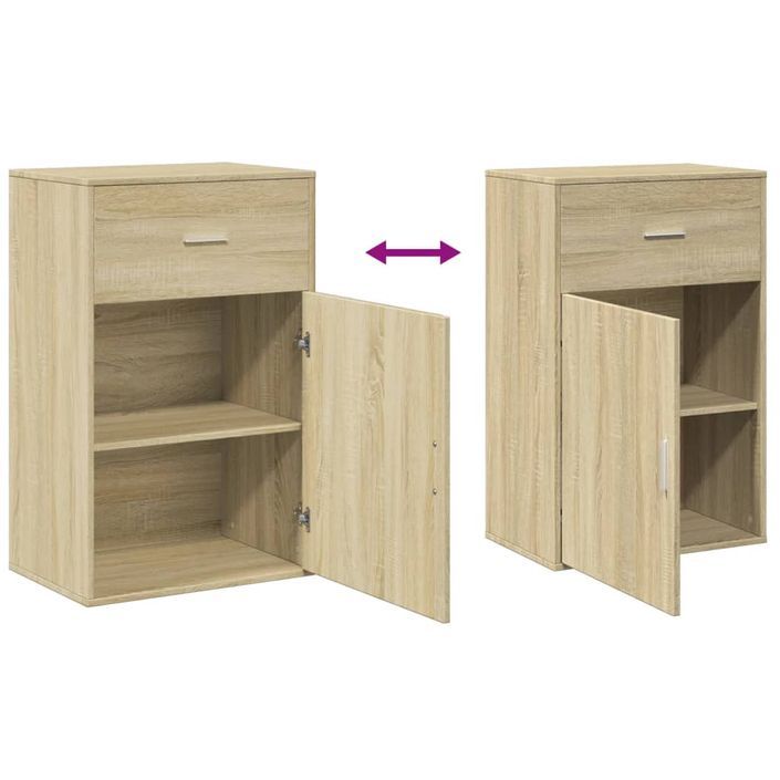 Armoire de rangement chêne sonoma 56,5x39x90 cm bois ingénierie - Photo n°8