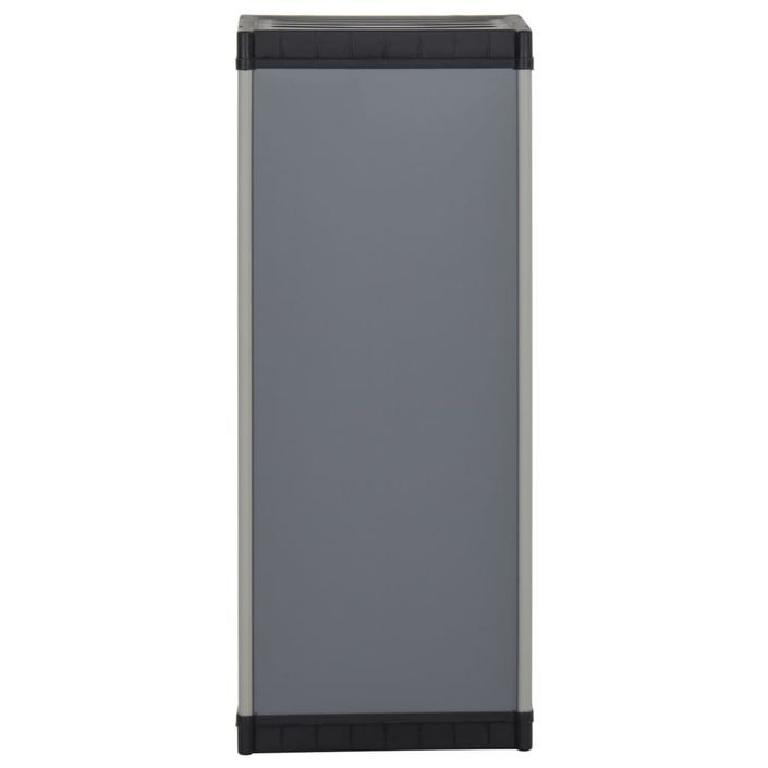 Armoire de rangement de jardin 1 étagère Gris/noir 35x40x85 cm - Photo n°5