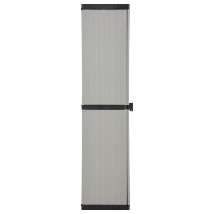 Armoire de rangement de jardin 3 étagères Gris/noir 34x40x168cm - Photo n°4