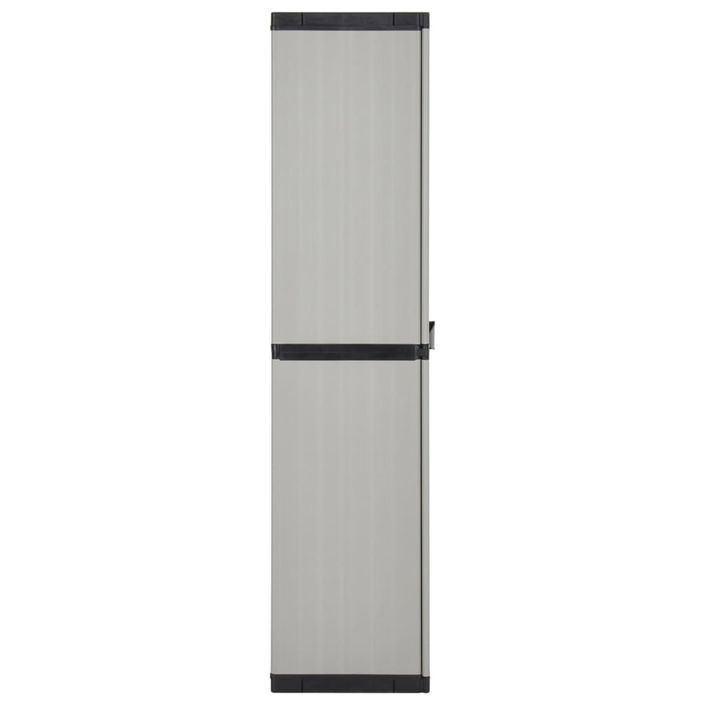 Armoire de rangement de jardin 3 étagères Gris/noir 68x40x168cm - Photo n°4