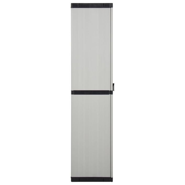 Armoire de rangement de jardin 3 étagères Gris/noir 68x40x168cm - Photo n°4