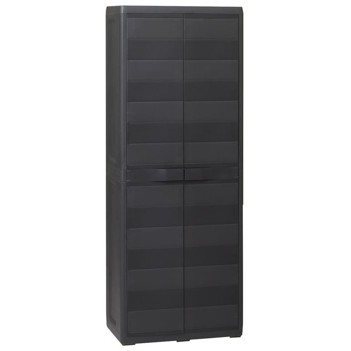 Armoire de rangement de jardin avec 3 étagères Noir - Photo n°1