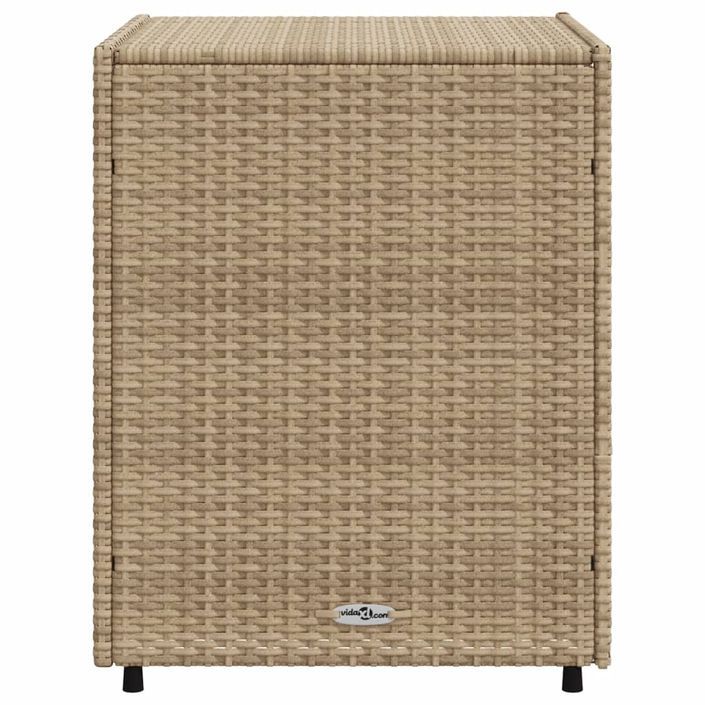 Armoire de rangement de jardin beige 55x59x69 cm résine tressée - Photo n°8