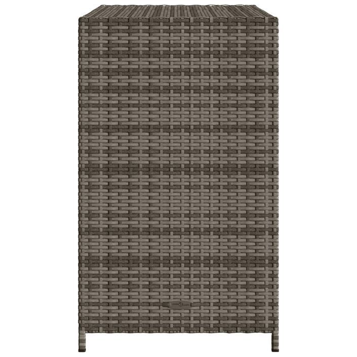 Armoire de rangement de jardin gris 83x45x76 cm résine tressée - Photo n°8