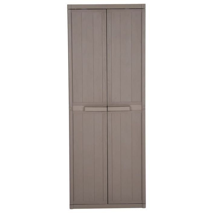 Armoire de rangement de jardin Marron 65x45x172 cm PP - Photo n°5