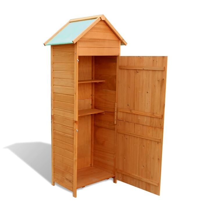 Armoire de rangement de jardin Marron 79x49x190 cm - Photo n°5