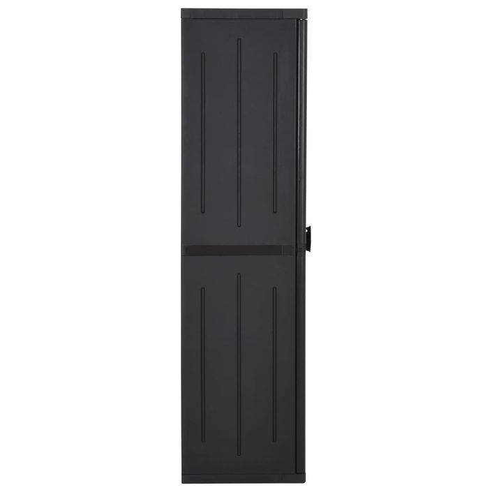 Armoire de rangement de jardin Noir 65x45x172 cm PP 2 - Photo n°5