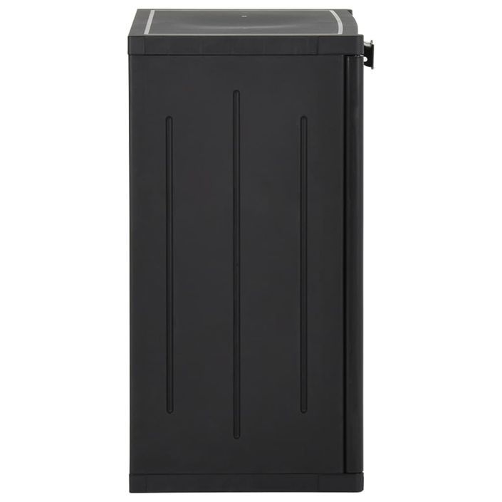 Armoire de rangement de jardin Noir 65x45x88 cm PP - Photo n°6