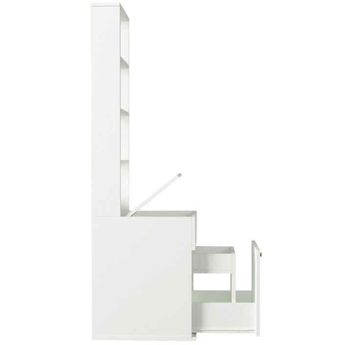 Armoire de rangement de toilette bois blanc 39.6 cm - Photo n°7