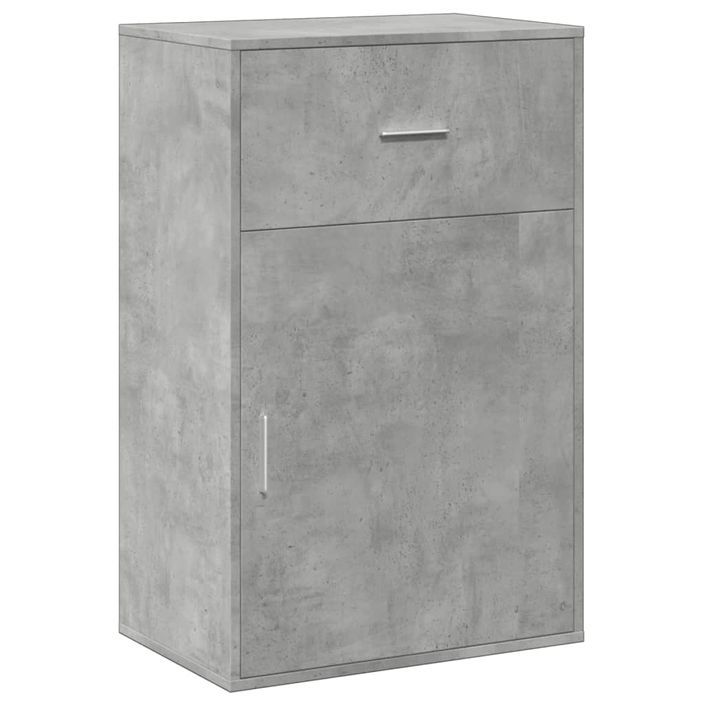 Armoire de rangement gris béton 56,5x39x90 cm bois d'ingénierie - Photo n°2