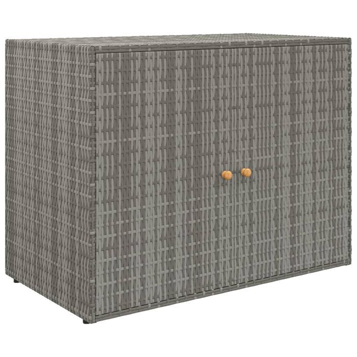 Armoire de rangement jardin Gris 100x55,5x80 cm Résine tressée - Photo n°1