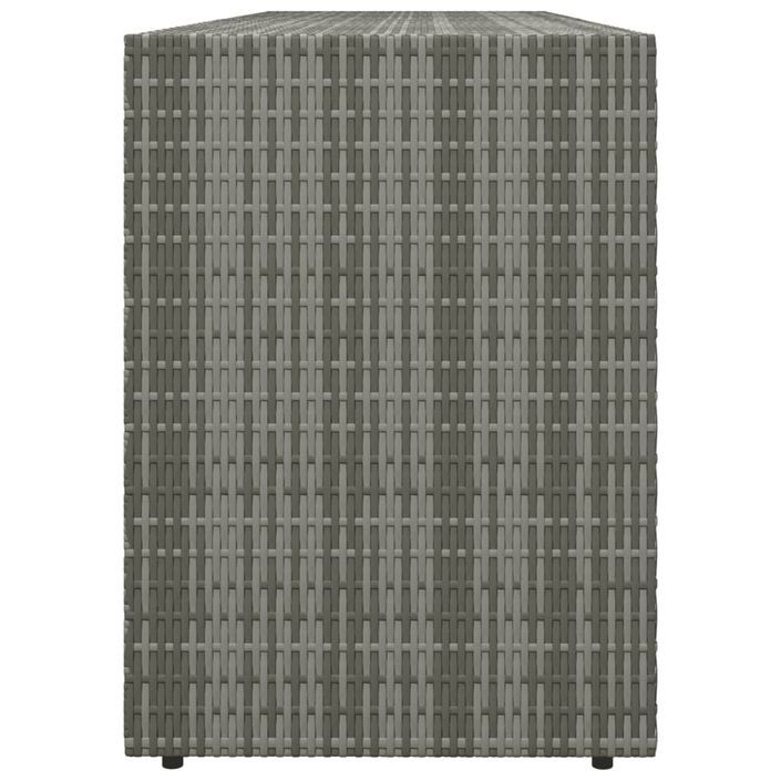 Armoire de rangement jardin Gris 198x55,5x80 cm Résine tressée - Photo n°5