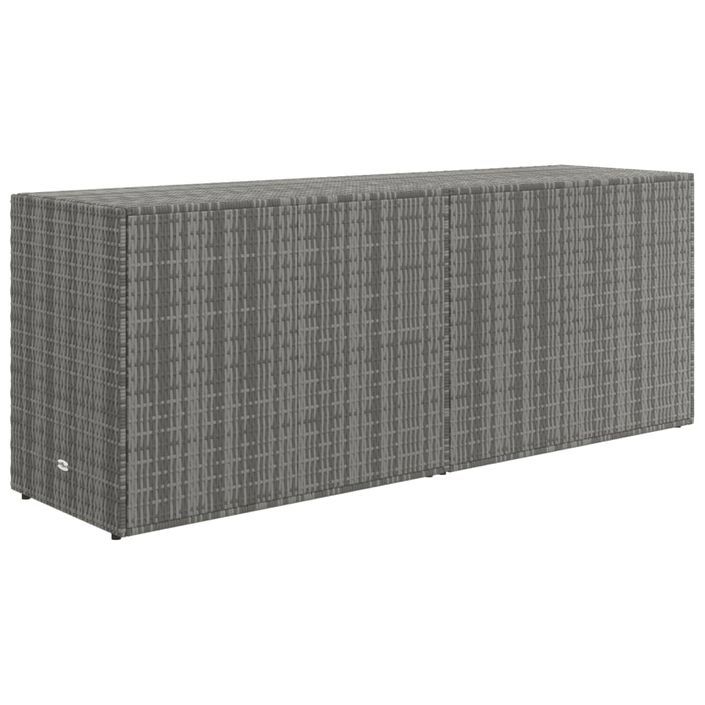 Armoire de rangement jardin Gris 198x55,5x80 cm Résine tressée - Photo n°6