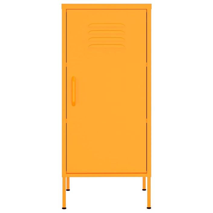 Armoire de rangement Jaune moutarde 42,5x35x101,5 cm Acier - Photo n°3