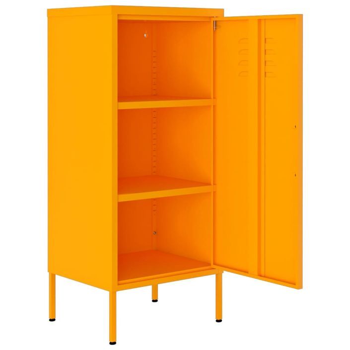 Armoire de rangement Jaune moutarde 42,5x35x101,5 cm Acier - Photo n°6