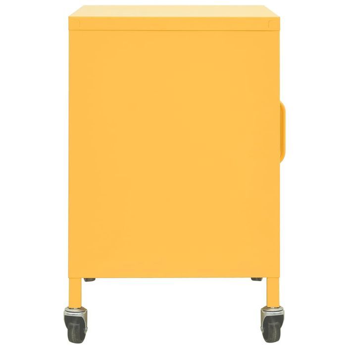 Armoire de rangement Jaune moutarde 60x35x56 cm Acier - Photo n°4